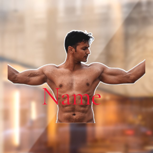 Male Fitness Model Thunder_Cove  Window Cling (Sheet 2)