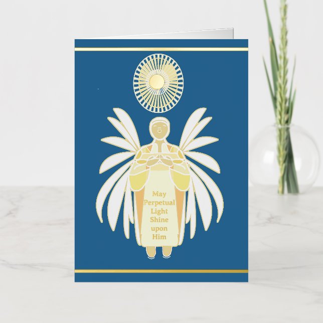 Male Funeral condolences card (Front)