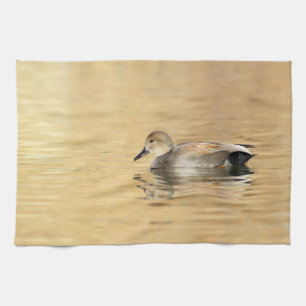 Male Gadwall Duck Tea Towel