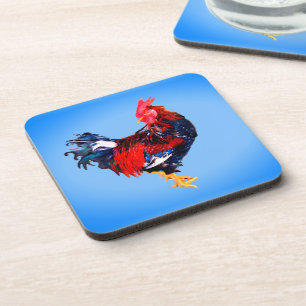 male gallinaceous bird coaster