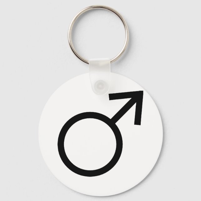 Male Gender Symbol Key Ring (Front)