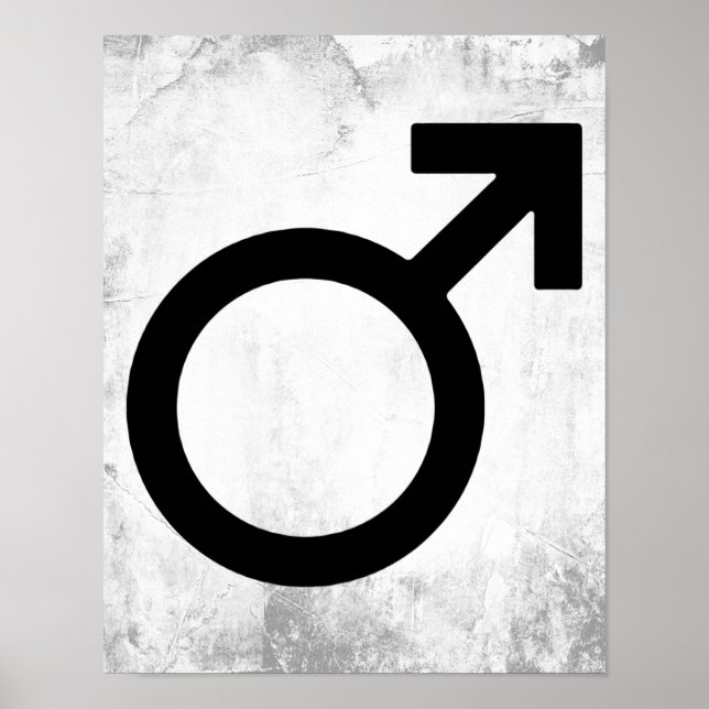 Male Gender Symbol Poster (Front)