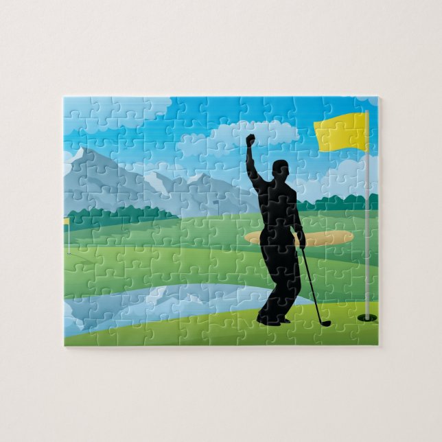 Male Golfer Design Jigsaw Puzzle (Horizontal)