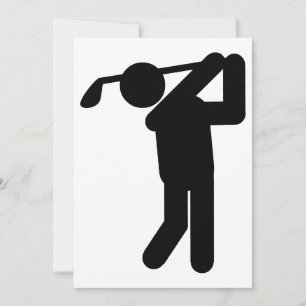 Male Golfer - Golf Symbol Invitation