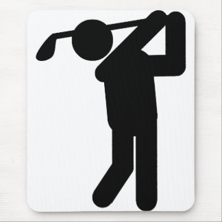 Male Golfer - Golf Symbol Mouse Mat