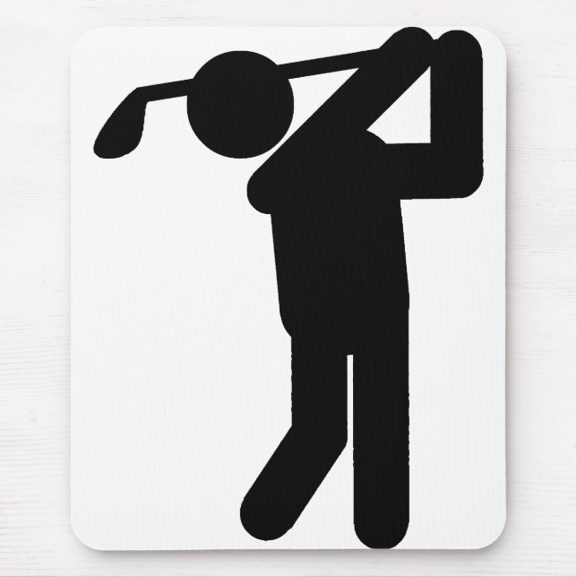 Male Golfer - Golf Symbol Mouse Mat (Front)