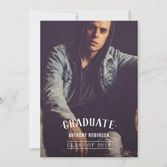 Male Graduation Announcement photo (Front)