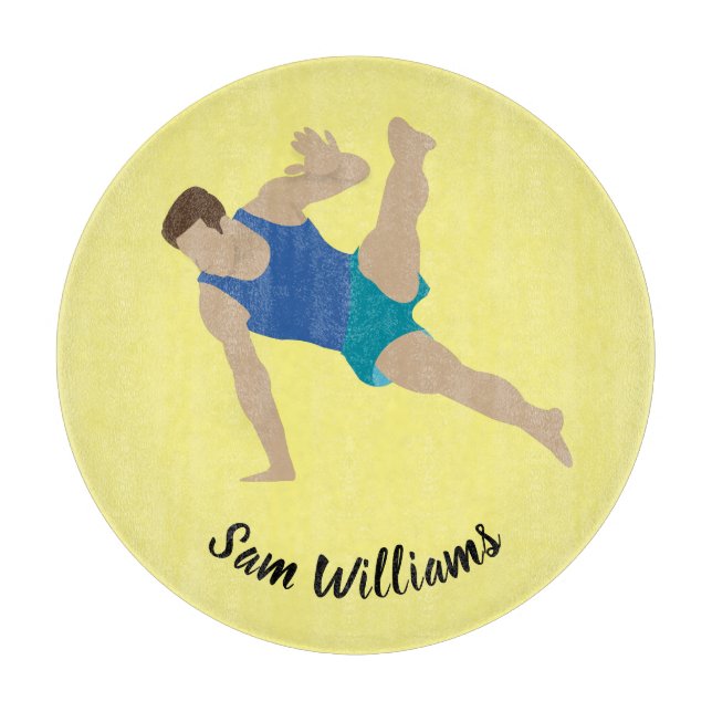 Male Gymnast Cutting Board (Front)