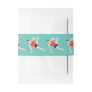 Male Gymnast Invitation Belly Band
