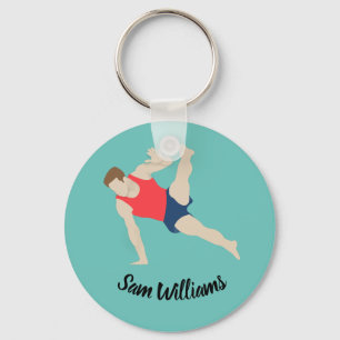 Male Gymnast Key Ring