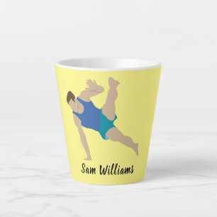 Male Gymnast Latte Mug