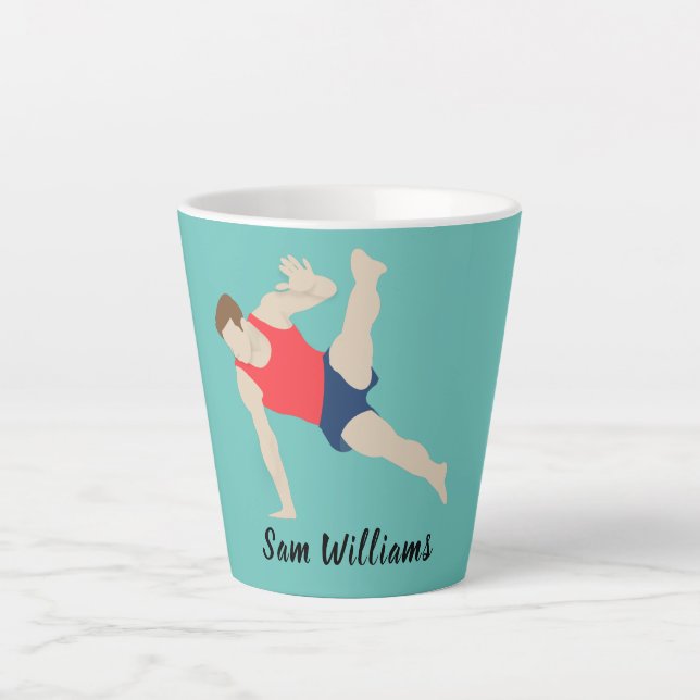 Male Gymnast Latte Mug (Front)