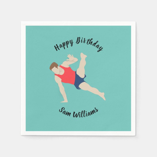 Male Gymnast Napkin (Front)
