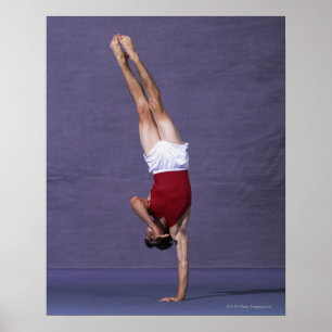 Male gymnast performing on the floor exercise 2 poster