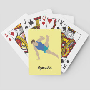 Male Gymnast Playing Cards