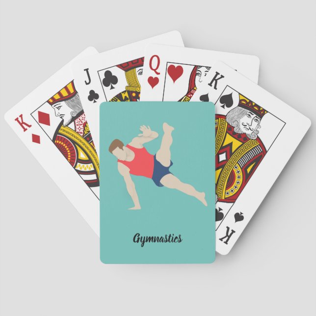 Male Gymnast Playing Cards (Back)