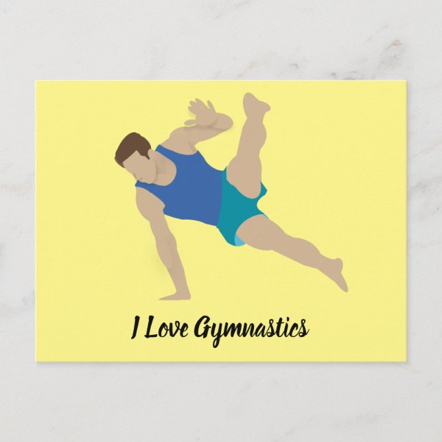 Male Gymnast Postcard (Front)