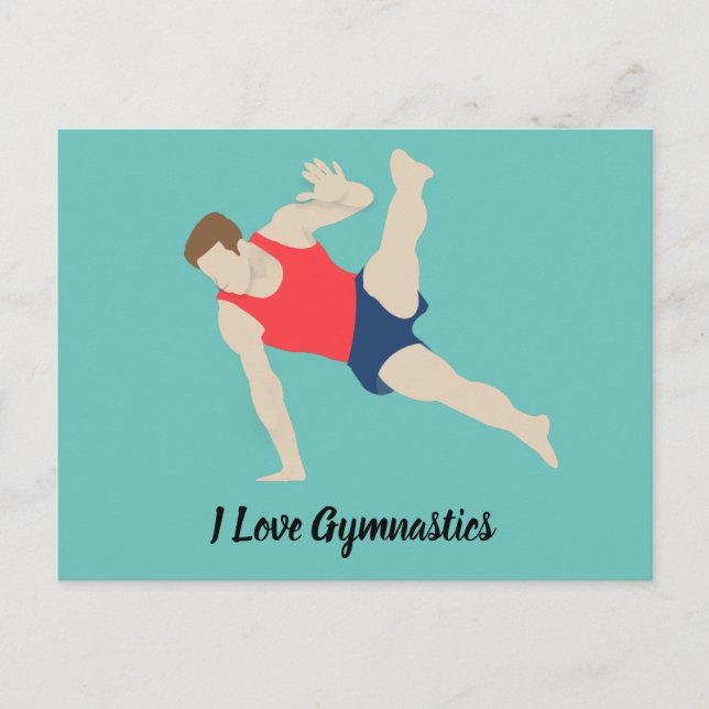 Male Gymnast Postcard (Front)