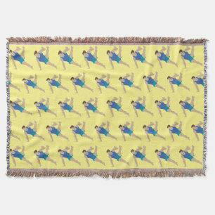 Male Gymnast Throw Blanket