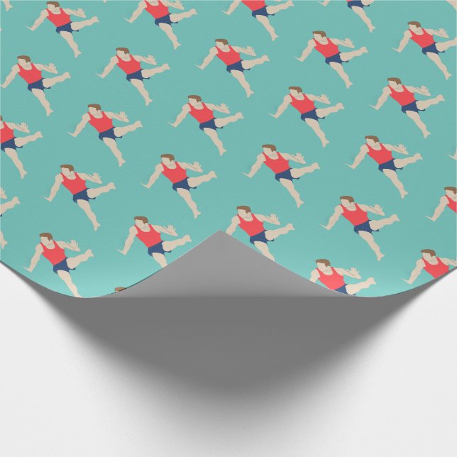 Male Gymnast Wrapping Paper (Corner)