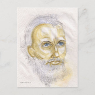 Male Head after Durer, Postcard