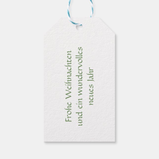 Male hedgehog with Christmas present Gift Tags (Back)