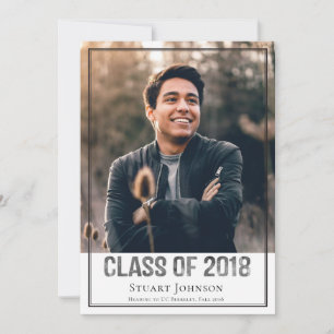 Male High School Photo Graduation Announcement