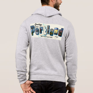 Male Hoodie Greetings from Portland