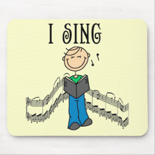 Male I Sing T-shirts and Gifts Mouse Mat