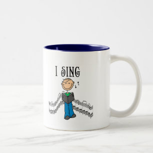 Male I Sing T-shirts and Gifts Two-Tone Coffee Mug