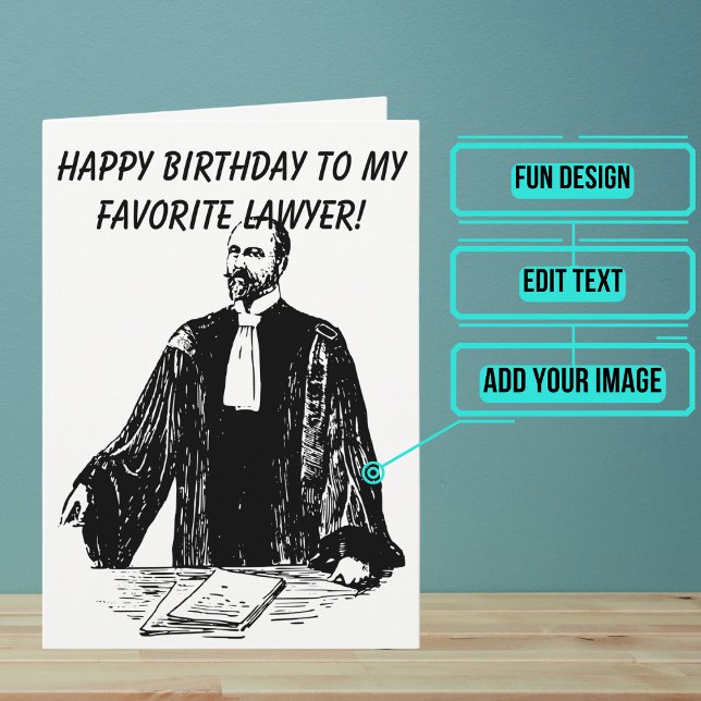 Male Lawyer Birthday Card (This lovely card is specifically for the judge friend or family member in your life.)