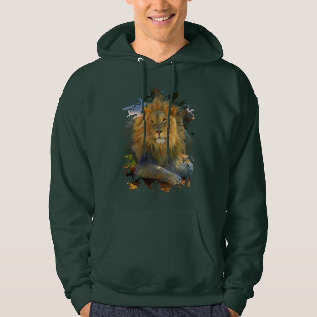MALE LION AROUND ON THE JOB HOODIE (Front)