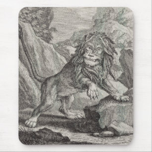 Male Lion in Serengeti National Park, Tanzania Mouse Mat