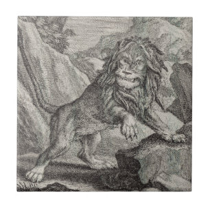 Male Lion in Serengeti National Park, Tanzania Tile