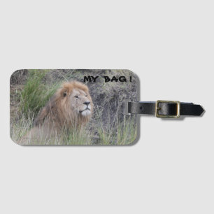 MALE LION  LUGGAGE TAG