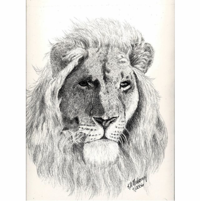 Male Lion Photo Sculpture (Front)