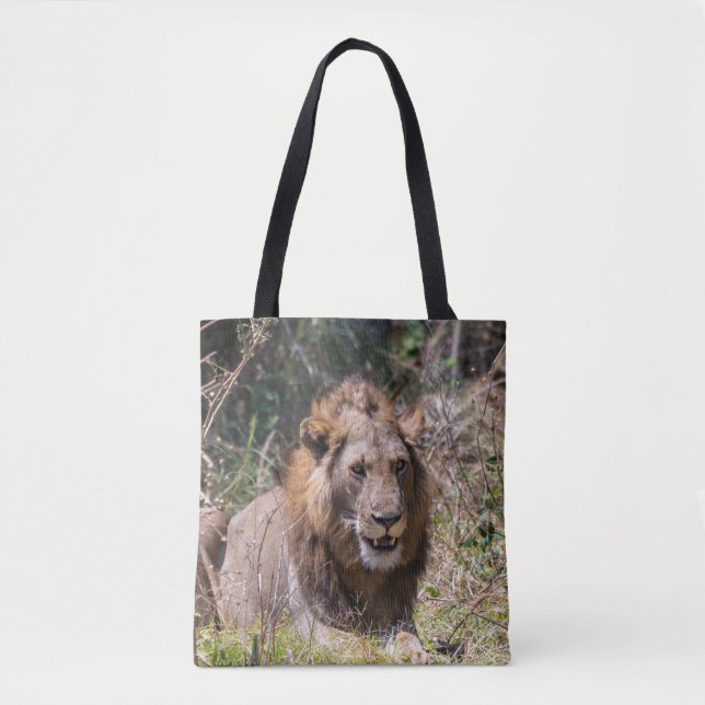 Male Lion Tote Bag (Front)
