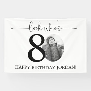Male Look Who's 80 Photo 80th Birthday Banner