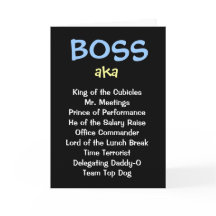 Male Man Boss Christmas Funny Cruel Joke Card
