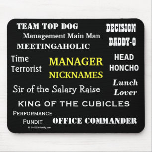 MALE MANAGER Funny Nicknames & Rude Job Titles Mouse Mat