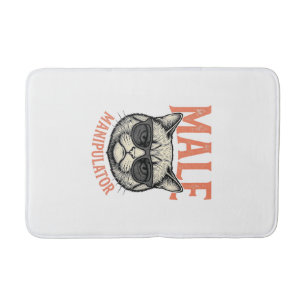 Male Manipulator Funny Cat Sunglasses Vintage Shir Bath Mat
