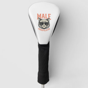 Male Manipulator Funny Cat Sunglasses Vintage Shir Golf Head Cover