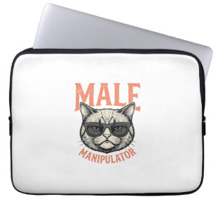 Male Manipulator Funny Cat Sunglasses Vintage Shir Laptop Sleeve