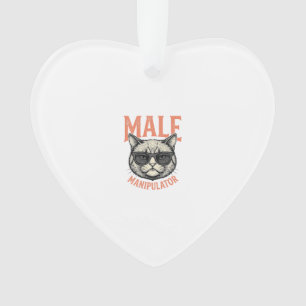 Male Manipulator Funny Cat Sunglasses Vintage Shir Ornament