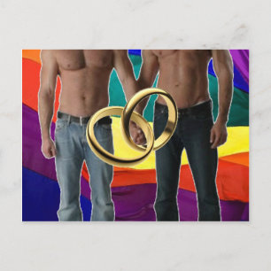 Male Marriage Postcard