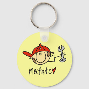 Male Mechanic Keychain