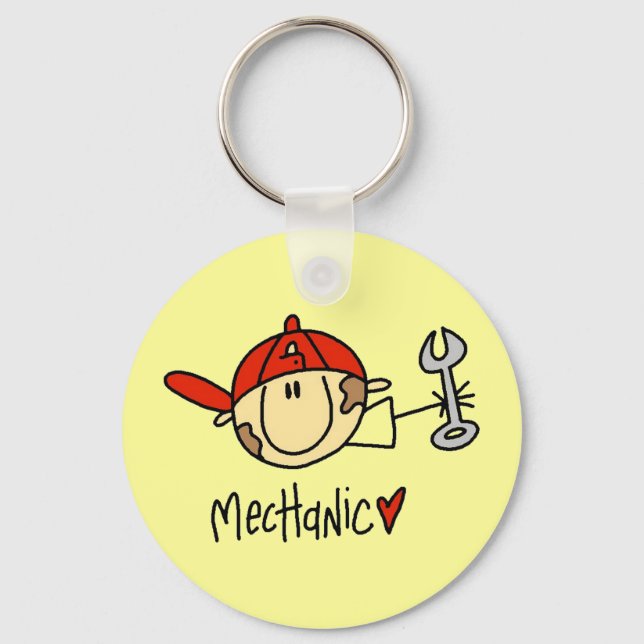 Male Mechanic Keychain (Front)