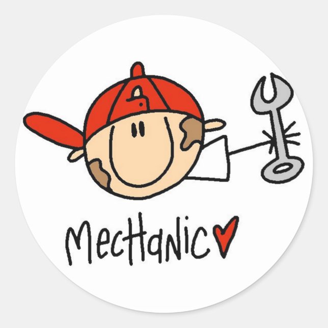 Male Mechanic Stickers (Front)