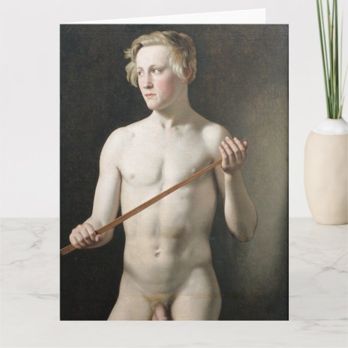 Male model Carl Frørup Fine Art Greetings Card