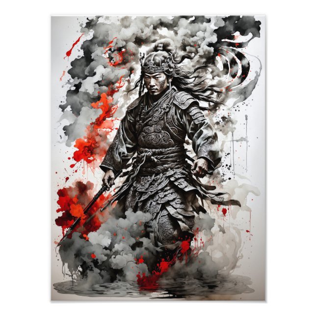 Male Mongol Warrior A Photo Print (Front)